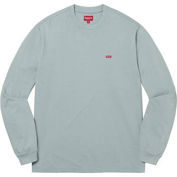 Turquoise Supreme Small Box L/S Tee Sweaters | MY345XF