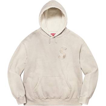 White Supreme Overdyed S Logo Hooded Sweatshirts | MY279UT