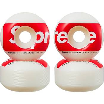 White Supreme Spitfire® Shop Wheels (Set of 4) Skateboard Accessories | MY176IS
