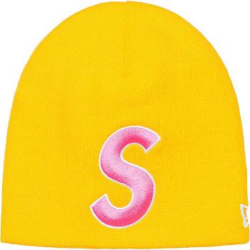 Yellow Supreme New Era® S Logo Beanie Hats | MY153AP