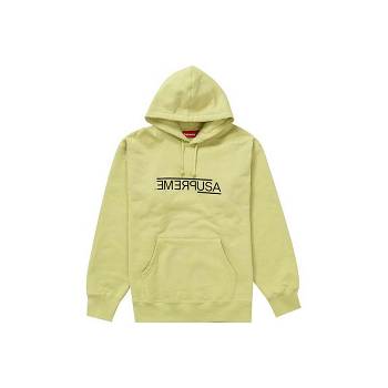 Yellow Supreme USA Hooded Sweatshirts | MY255OR