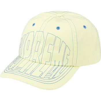 Yellow Supreme Visor Stitch 6-Panel Hats | MY128SO